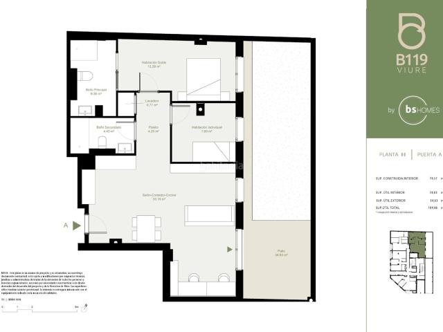 Piso en venta en Terrassa, Can Palet. B119 VIURE BY BSHOMES PLANTA BAJA, PUERTA A. Pisos.