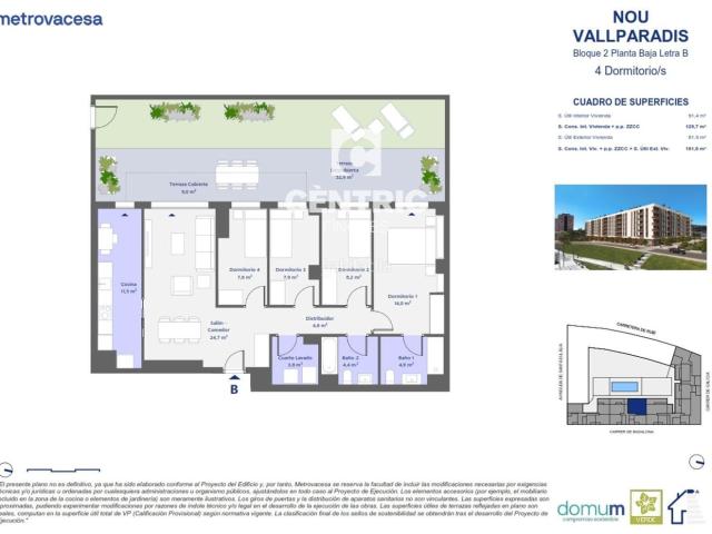 Piso en venta en Terrassa, Segle XX. Promoción NOU VALLPARADIS en el Segle XX. Pisos.
