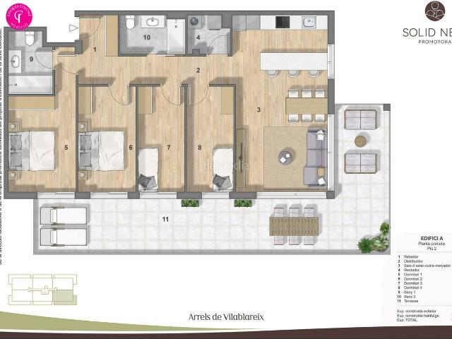 Piso en venta en Vilablareix. Espais oberts per viure amb comoditat. Pisos.