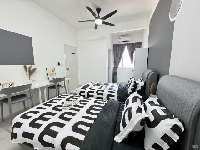 【PIXEL CITY SENTRAL 】❌NO DEPOSIT ⭐20m walk to LRT |Girls Unit !❤️‍NO PARTITION|10min to KL CENTRAL |‼️‼️LRT SRI