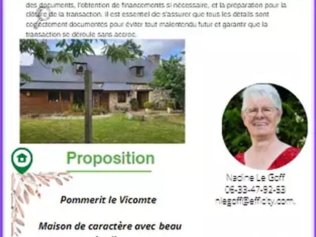 Pommerit le Vicomte 22200 Achat / Vente maison 4 pièces t4 jardin