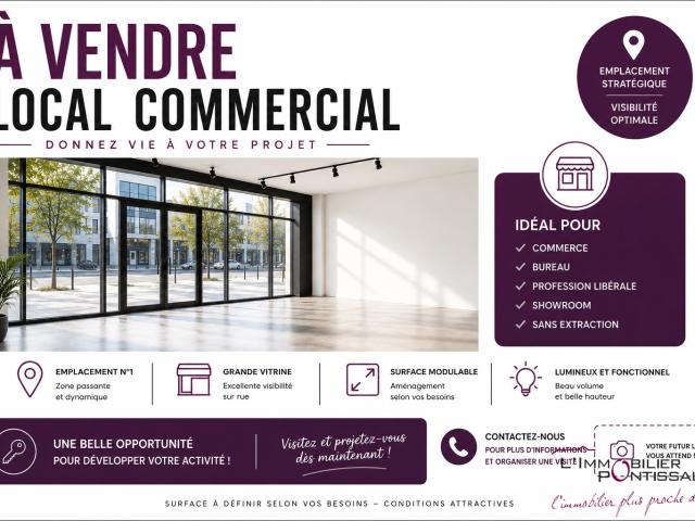 PONTARLIER: MURS COMMERCIAUX PLEIN CENTRE VILLE