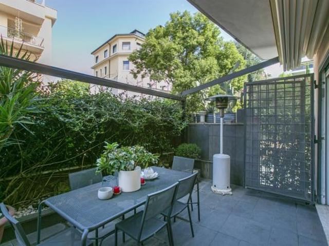 PONTE MILVIO BILOCALE CON GIARDINO E POSTO AUTO