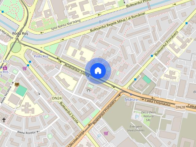 Podu Ros Bd.Tutora, Apartament 2 cam.SD CT,mobilat utilat