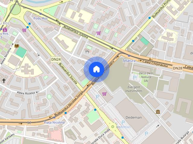 Podu Ros Bd.Primaverii, Apartament 2 cam.SD mobilat utilat