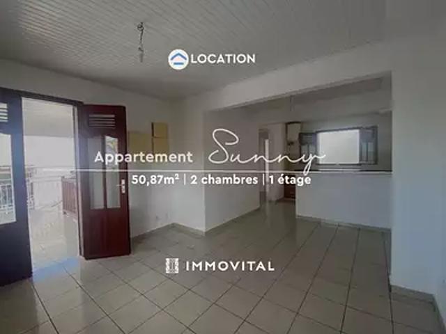 Pointe Noire 97116 Location appartement 3 pièces t3 au dernier étage