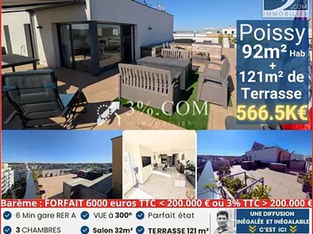 Poissy 78300 Achat / Vente appartement 4 pièces t4