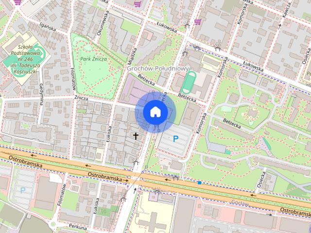 Pokój z balkonem przy metrze Trocka Mokra 33