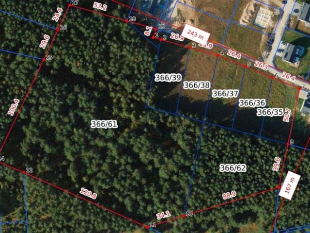 Polanki, urokliwa działka przy lesie 3 256 m², Bojano