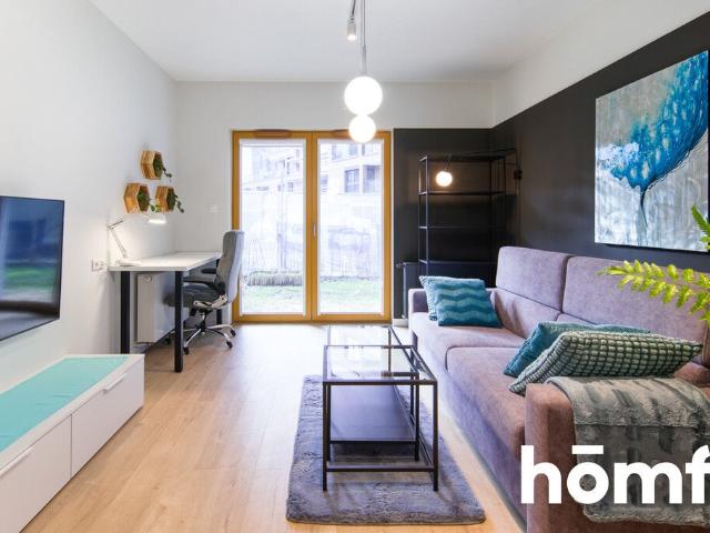 Polecam nowoczesną kawalerkę 33 m² z prywatnym ogródkiem w prestiżowych Apartamentach Novum