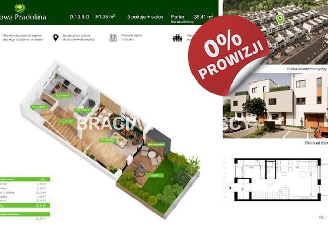 Polecam przestronne 4 pokojowe mieszkanie 81,38 m² z ogródkiem w Tarnowie