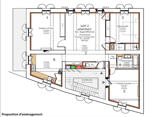 Poleymieux au Mont d’Or – Plateau à aménager 109.21 m² – Fort potentiel