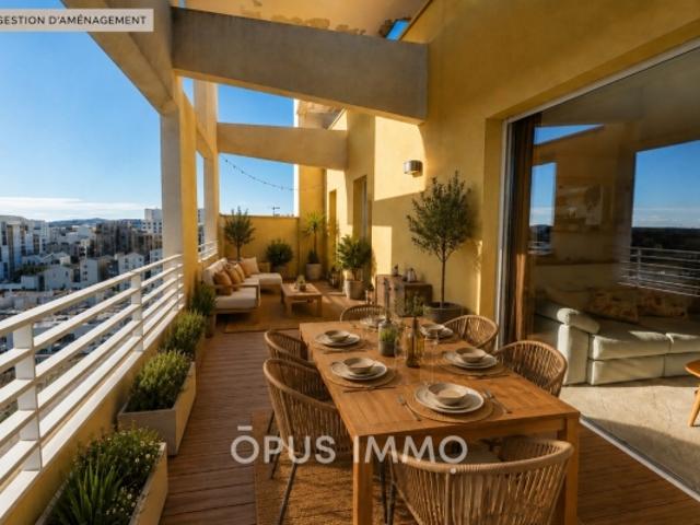 PORT MARIANNE T4 85m2 DERNIER ETAGE LUMINEUX AVEC GRANDE TERRASSE