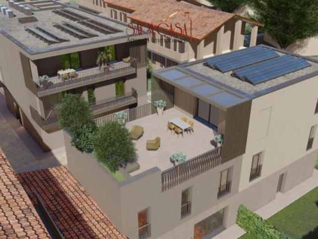 Porzione di bifamiliare con giardino esclusivo e ampio terrazzo di 55 mq