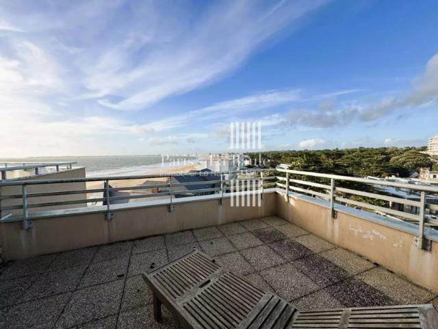 Pornichet, duplex dernier étage, vue latérale mer