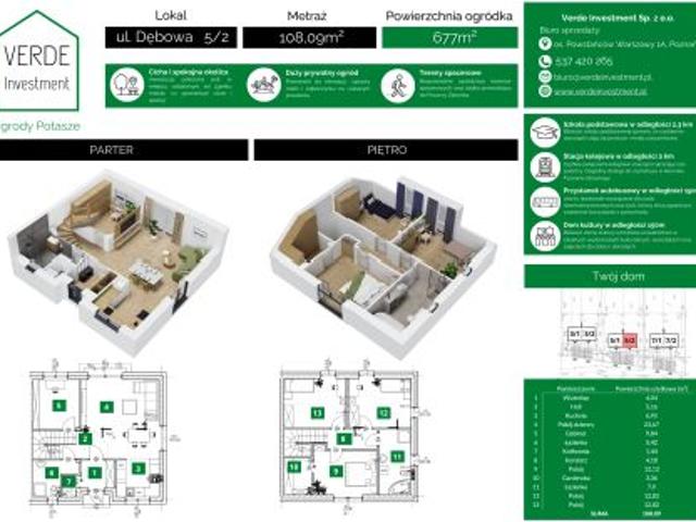 Potasze, ul. Dębowa, 108 m² Dom