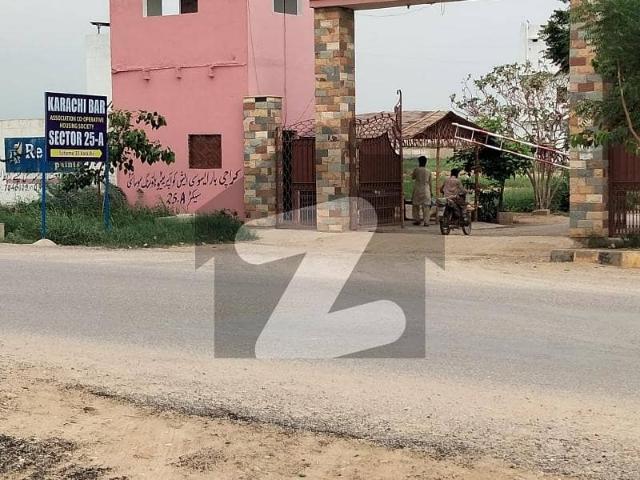 Plot Available For Sale Karachi Bar Sector 25a West Open Plot 40 Feet Road Near Main Entrance