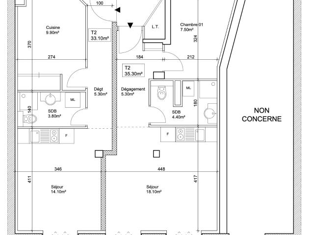 Plateau à rénover, division acceptée Fort potentiel 70 m2 Lyon 7ᵉ