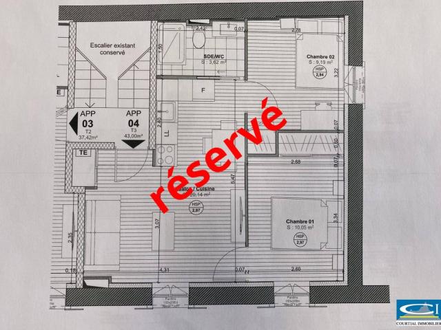 PLATEAU A VENDRE DANS IMMEUBLE ENTIEREMENT REHABILITE