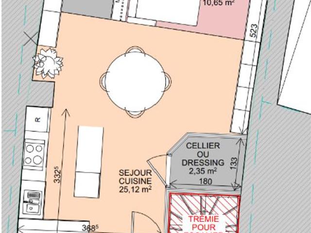 Plateau de 48m2 avec terrasse privative de 20m2, centre Lamb