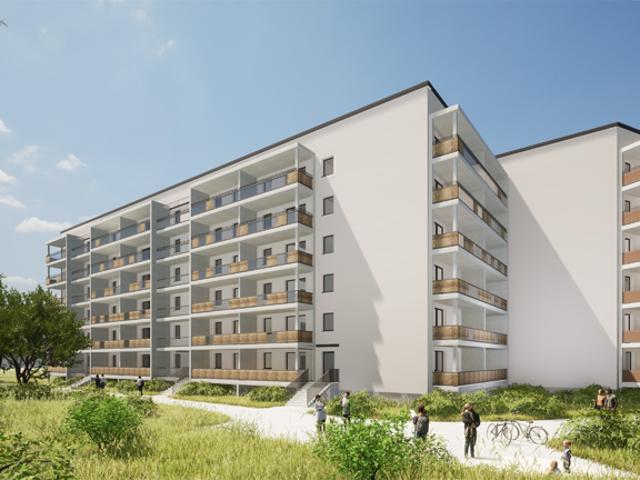 Plattenbau neu gedacht! 1 Raum Wohnung mit Schlafbereich und Wohnküche