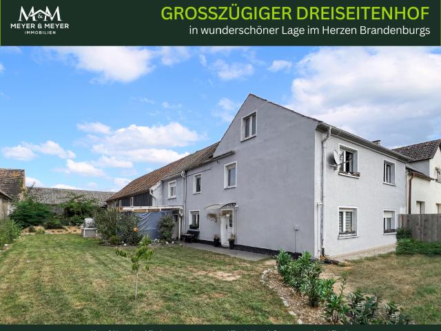 Platz für die ganze Familie! Großzügiger Dreiseitenhof bei Bad Liebenwerda mit viel Potenzial