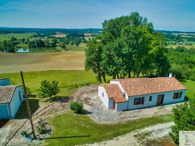 Plain Pied en position dominante avec vue panoramique 100m² Castillonnès