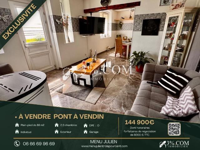 Plain pied individuel 89m2 PONT À VENDIN MENU JULIEN 3%.CO