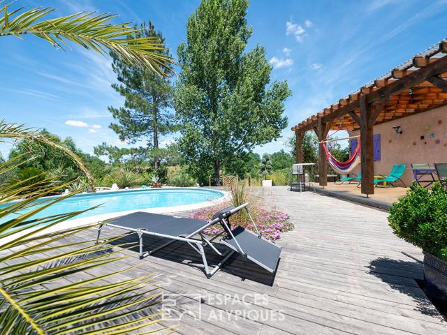 Plain pied provençal avec piscine et dépendances sur les hau. 160m² Castres