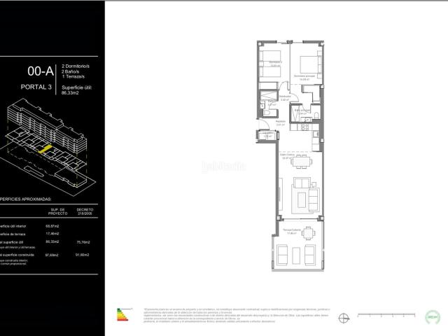 Planta baja en venta en Torremolinos, El Pinillo. Planta Baja de Lujo de 2 dormitorios con 17 m2 terraza. Plantas bajas.