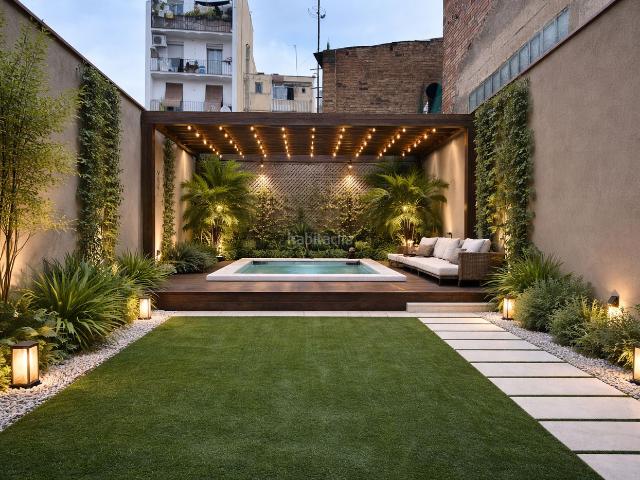 Planta baja en venta en Barcelona, Hostafrancs. Planta baja nueva a estrenar con jardin en Sants. Plantas bajas.