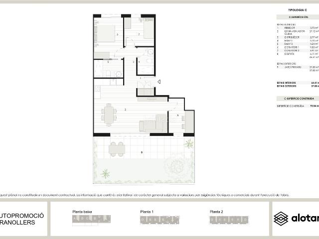 Planta baja en venta en Granollers, Can bassa. Piso de 100 m con 3 dormitorios y terraza en Granollers. Plantas bajas.