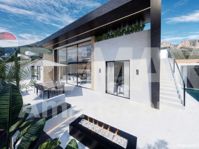 Planta baja en venta en Polop, La Alberca. Chalet de obra nueva en Polop. Plantas bajas.
