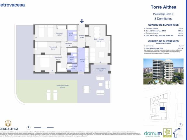 Planta baja en venta en Sevilla, Santa Clara. Torre Althea. Plantas bajas.