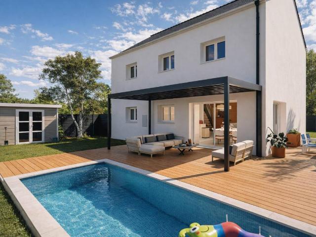 PLEUDIHEN SUR RANCE, sur un terrain de 220M2,MAISON NEUVE DE 119M² HABITABLES AVEC 4 CHAMBRES