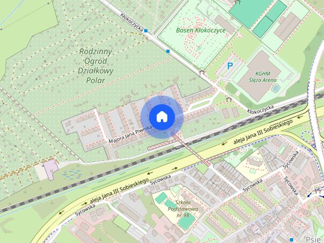 Psie Pole 2 pokojowe mieszkanie w spokojnej okoli