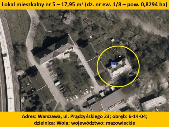 Prądzyńskiego 17,95 m², Warszawa