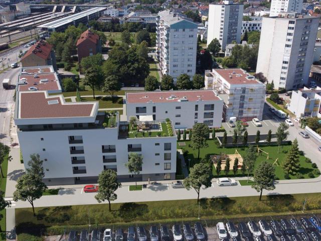 PROVISIONSFREI – Top Erstbezug in Wels: Stilvolle Wohnung mit Balkon und Tiefgarage!