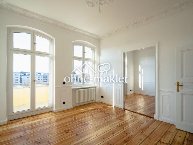 Provisionsfrei: Erstbezug am Volkspark Wilmersdorf, 3 Zi Stuck Altbau, Balkon, Blicke über die Stadt