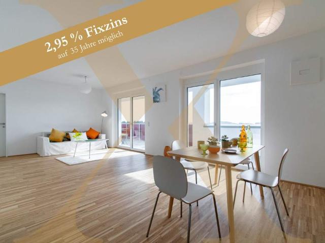PROVISIONSFREI Erstbezugs 4 Zimmer Wohnung samt riesen Loggia/Balkon in Haibach i. M. zu verkaufen!
