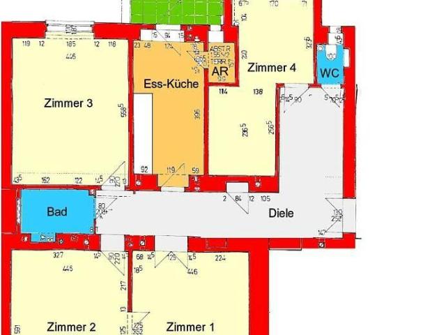 Provisionsfrei: Großzügige 4 Zimmer Altbauwohnung mit Innenhofterrasse in der Innenstadt Schmiedgasse zu vermieten!