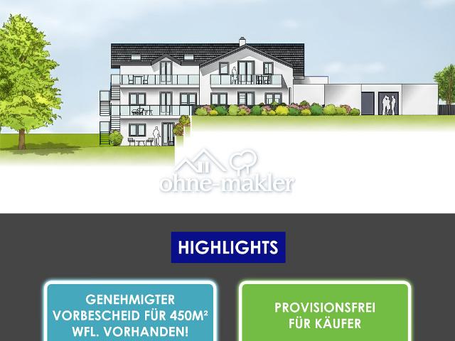 PROVISIONSFREI* Rarität in Landshut Achdorf: Top Grundstück mit Vorbescheid für 450 m² Wfl
