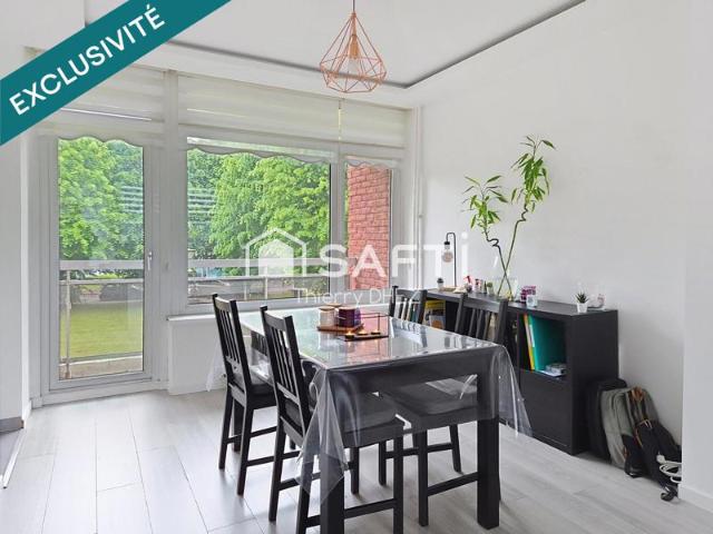 Proximité gare appartement rénové t3 de 60,90m² avec deux balcons et une cave
