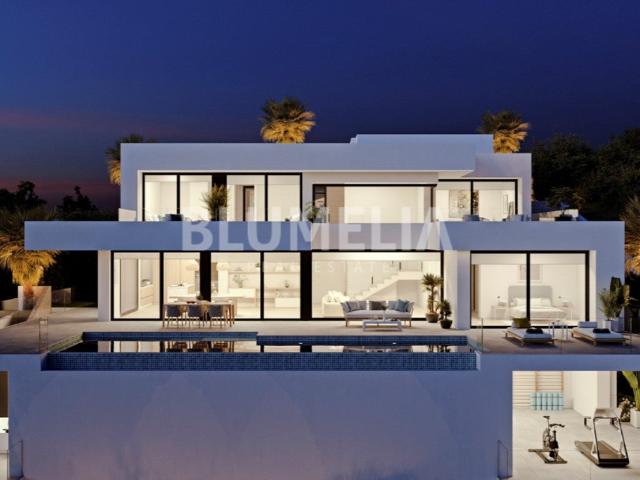 Proyecto de villa de lujo con vistas al mar en venta en Mora. 580m² Moraira
