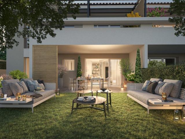 PROCHE COLOMBIERE DANS RESIDENCE INSTIMISTE GRAND T3 AVEC TERRASSE & JARDIN DE 100 M² 3 pièces, 65 m²