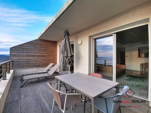 Proche AGOSTA PLAGE, appartements de standing, Vue mer ou maquis, ascenseur et garage