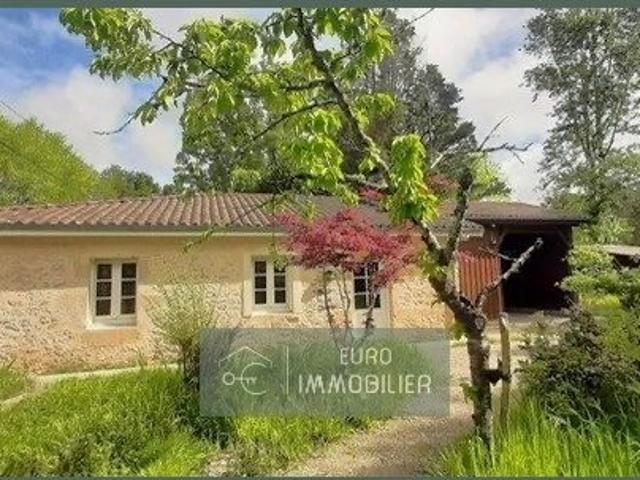 Proche Bazas Maison en pierre 2 chambres garage Giro. 84m² Uzeste