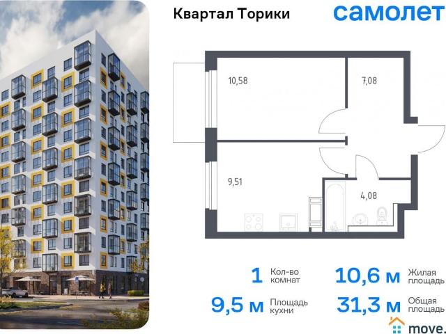 продажа жилая Новогорелово ул. жилой комплекс Квартал Торики, к1.1