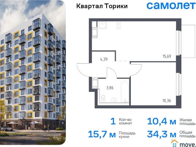 продажа жилая Новогорелово ул. жилой комплекс Квартал Торики, к1.1