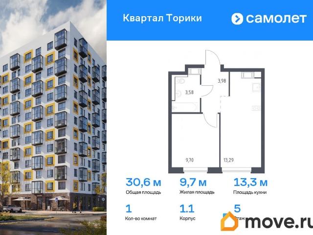 продажа жилая Новогорелово ул. жилой комплекс Квартал Торики, к1.1